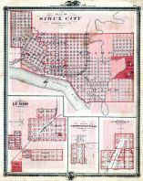 Sioux City, Le Mars, Correctionville, Cherokee, Iowa 1875 State Atlas